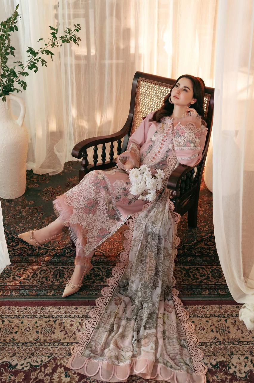 JADE Hania Amir Inspired Embroidered Lawn Suit