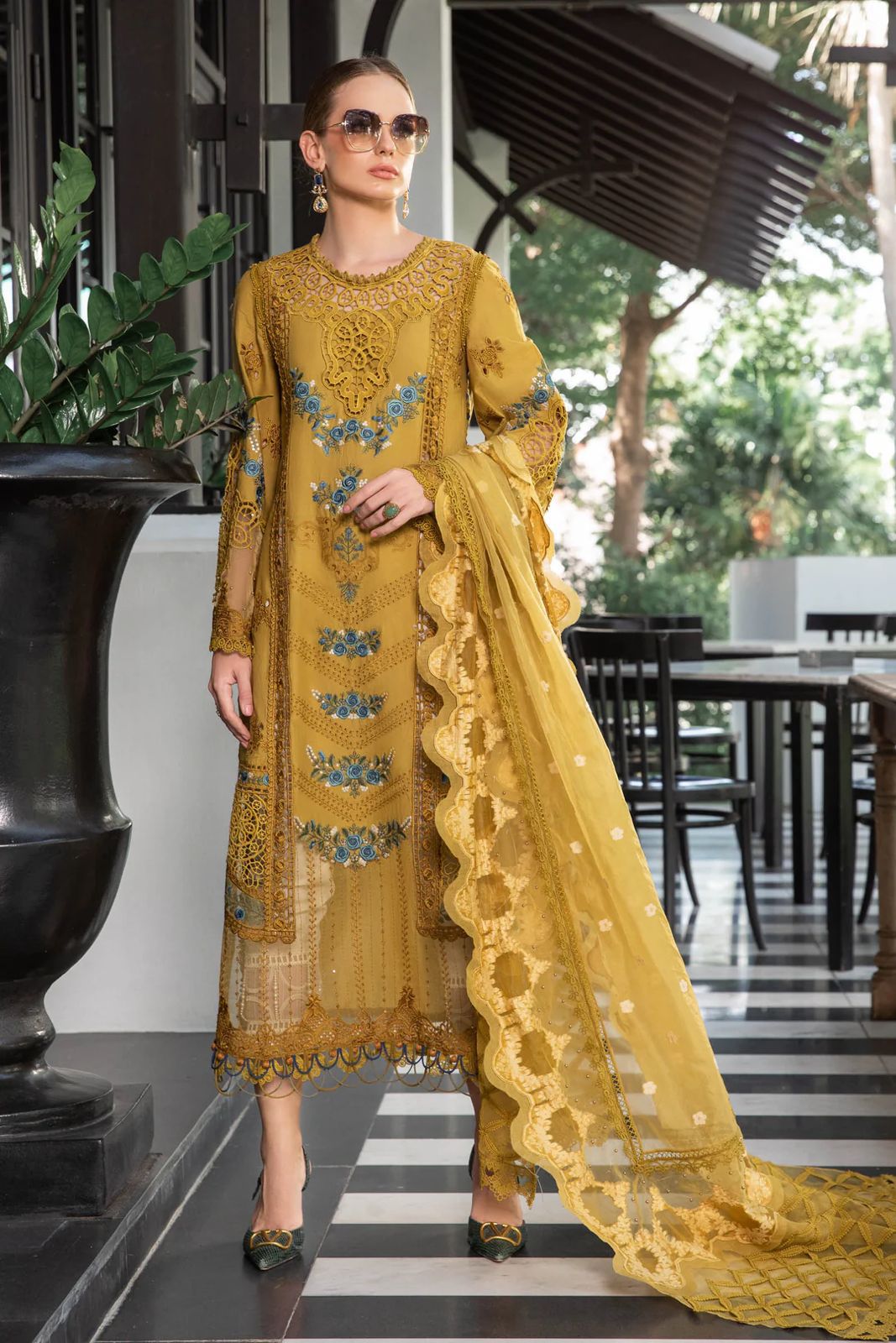 Maria B Luxury Embroidered Lawn Suit