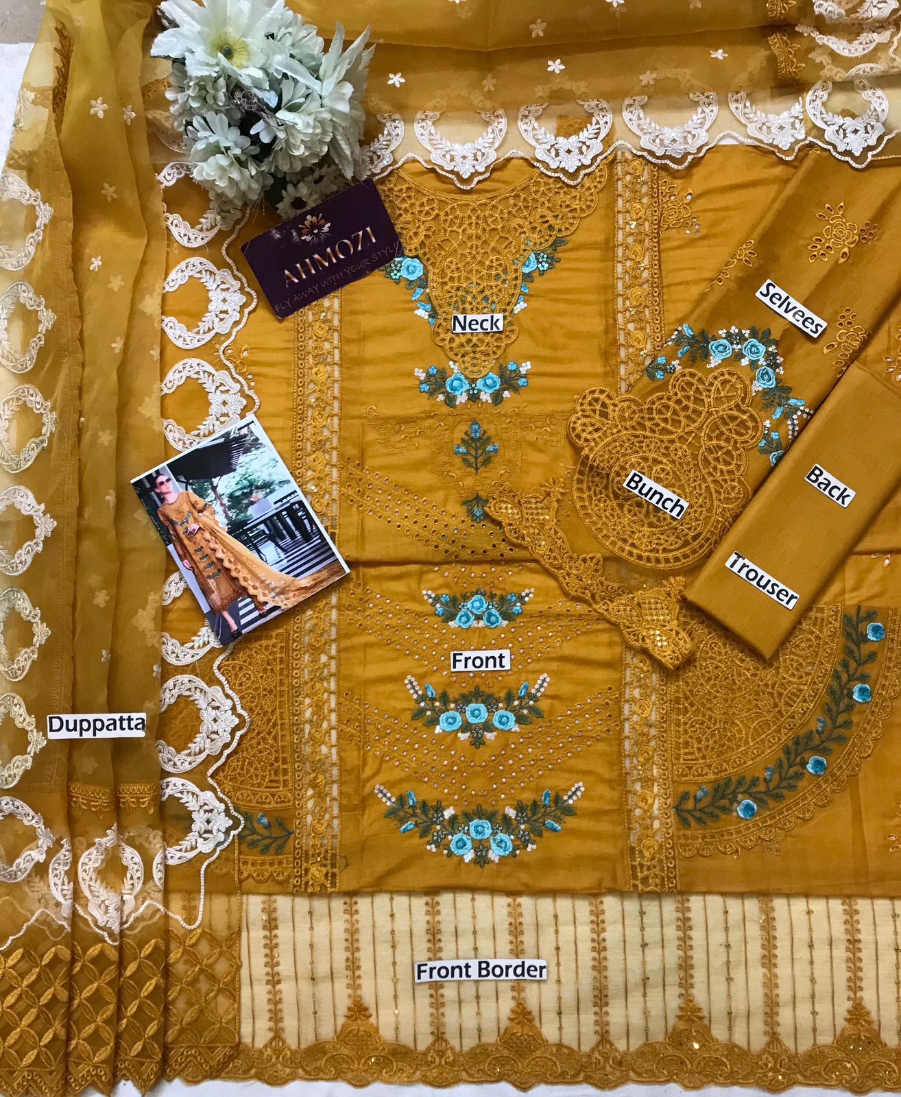 Maria B Luxury Embroidered Lawn Suit