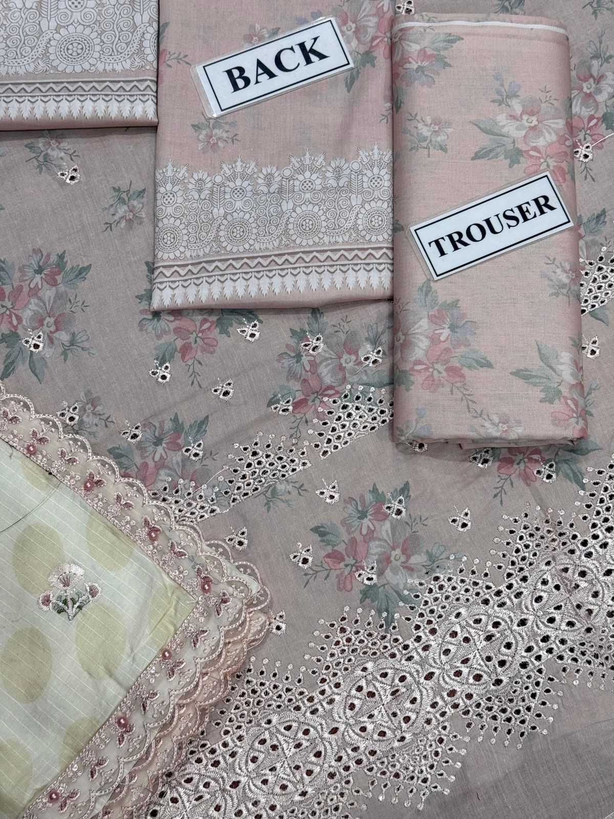 ELAF Unstitched Lawn Suit with Bana Dora Dupatta