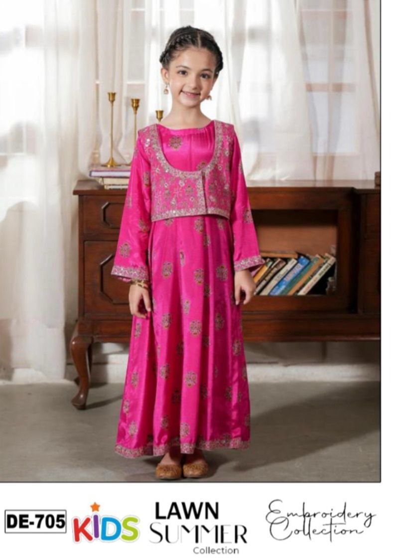 Kids Lawn Eid Collection 3 Piece Embroidered Girls