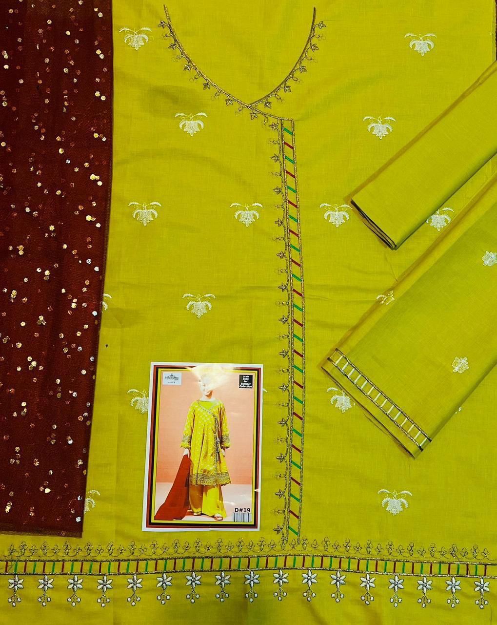 Kids Lawn Eid Collection 3 Piece Embroidered Girls