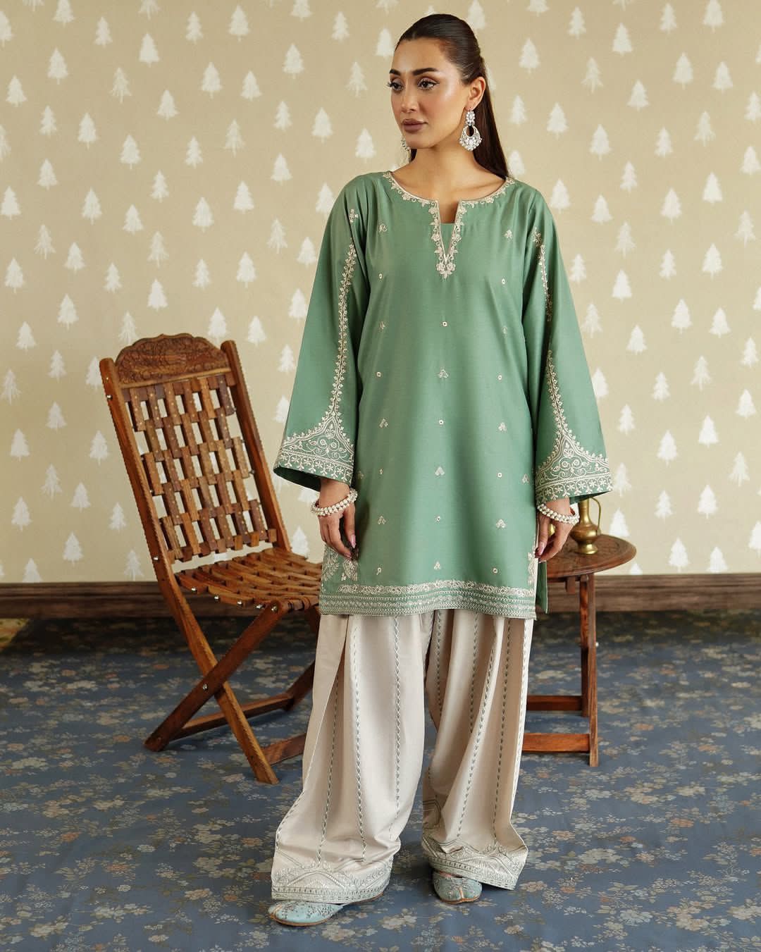 PEZWAN Two Piece Lawn Suit