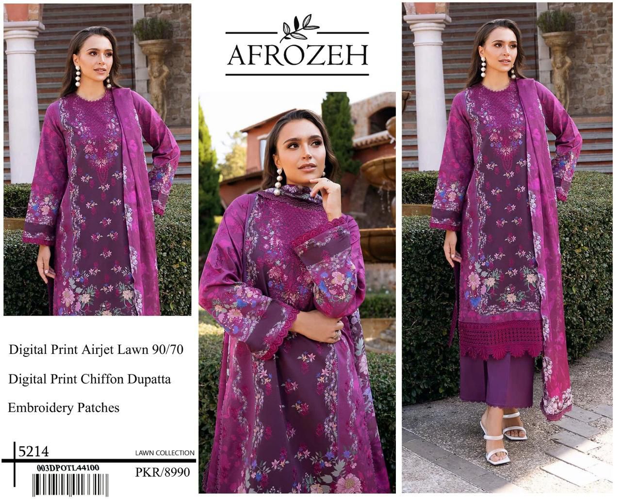 Afrozeh Luxury Digital Print Airjet Lawn