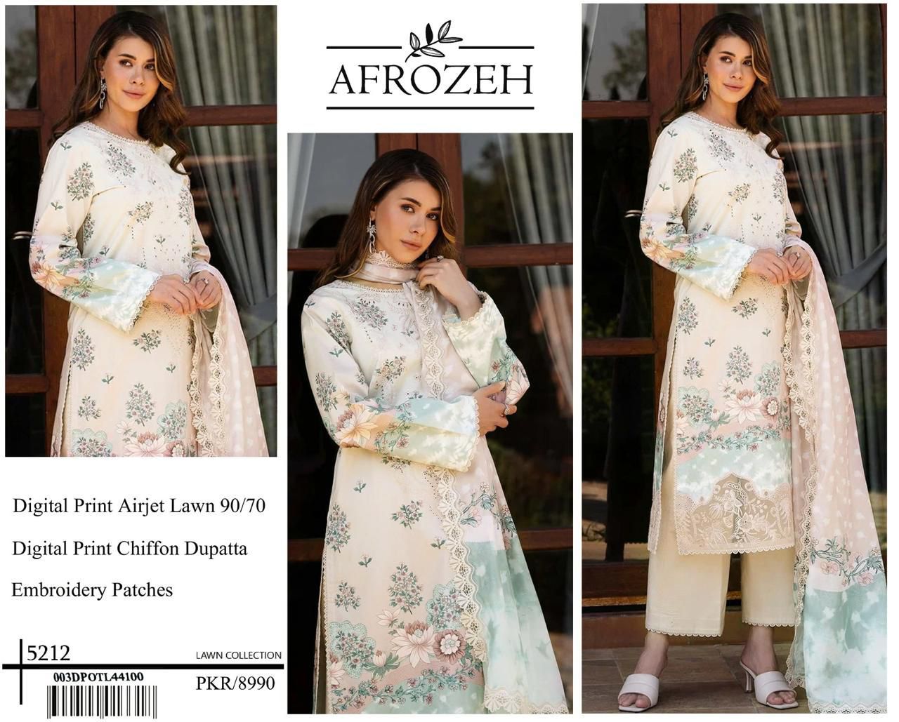 Afrozeh Luxury Digital Print Airjet Lawn