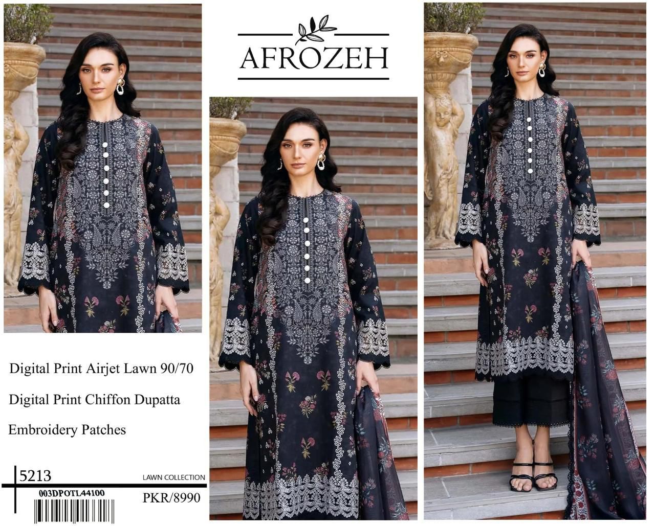 Afrozeh Luxury Digital Print Airjet Lawn