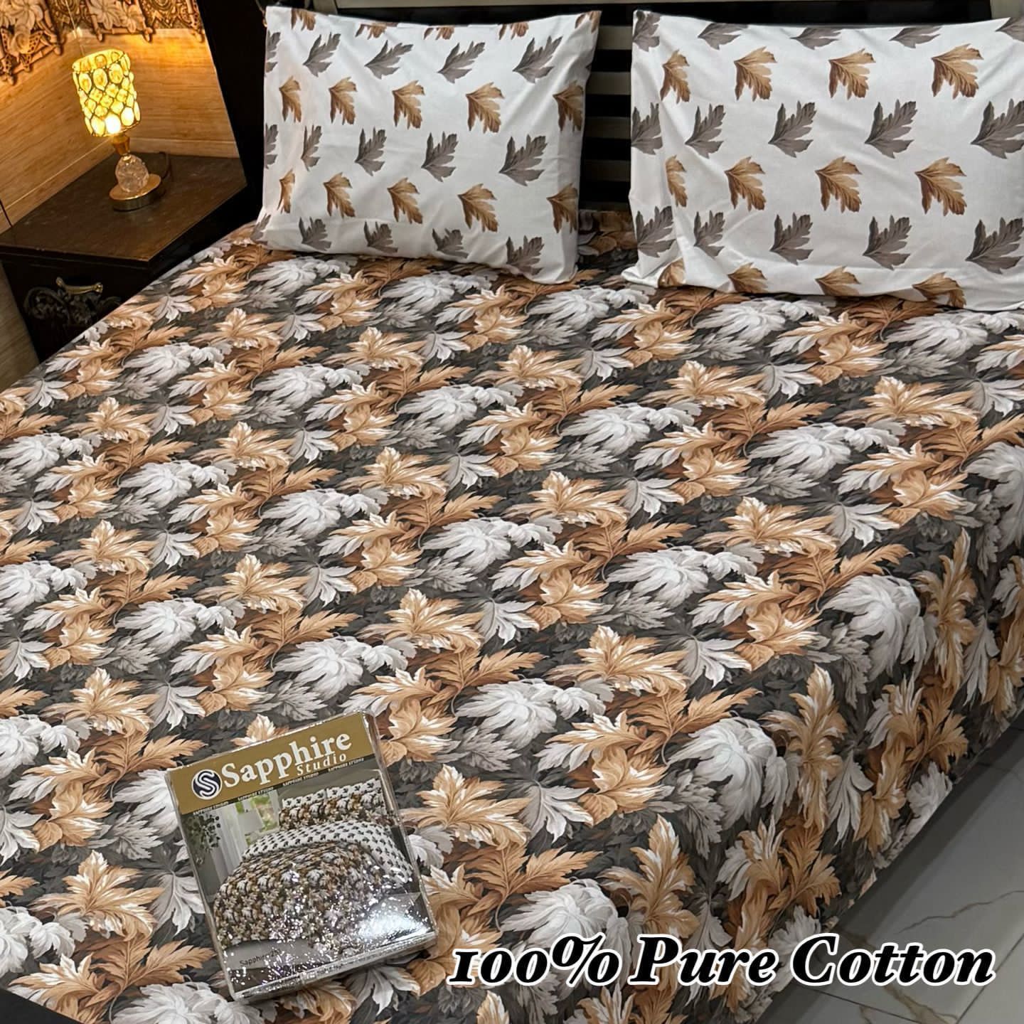 Pure Cotton King Size Bedsheet Set