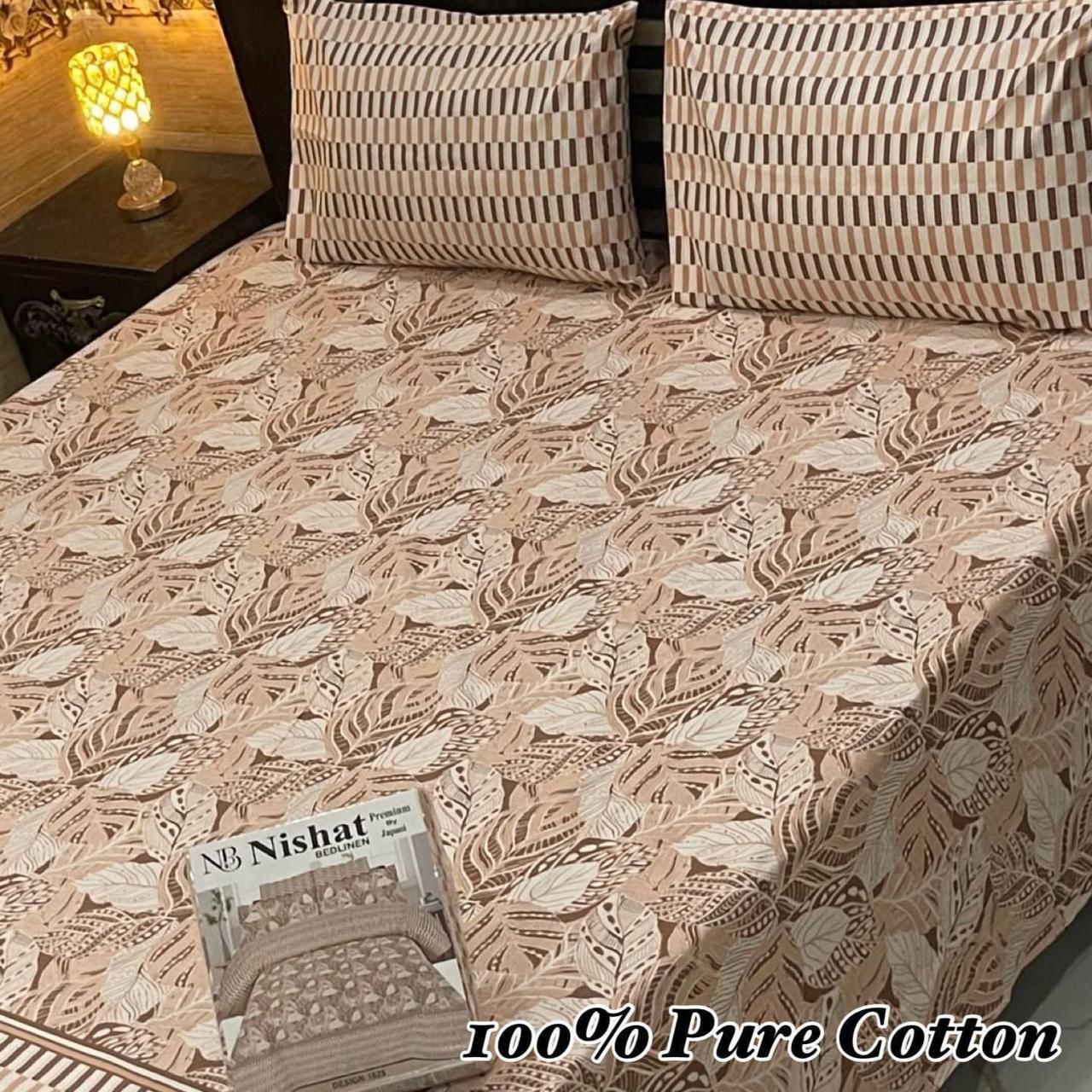 Pure Cotton King Size Bedsheet Set