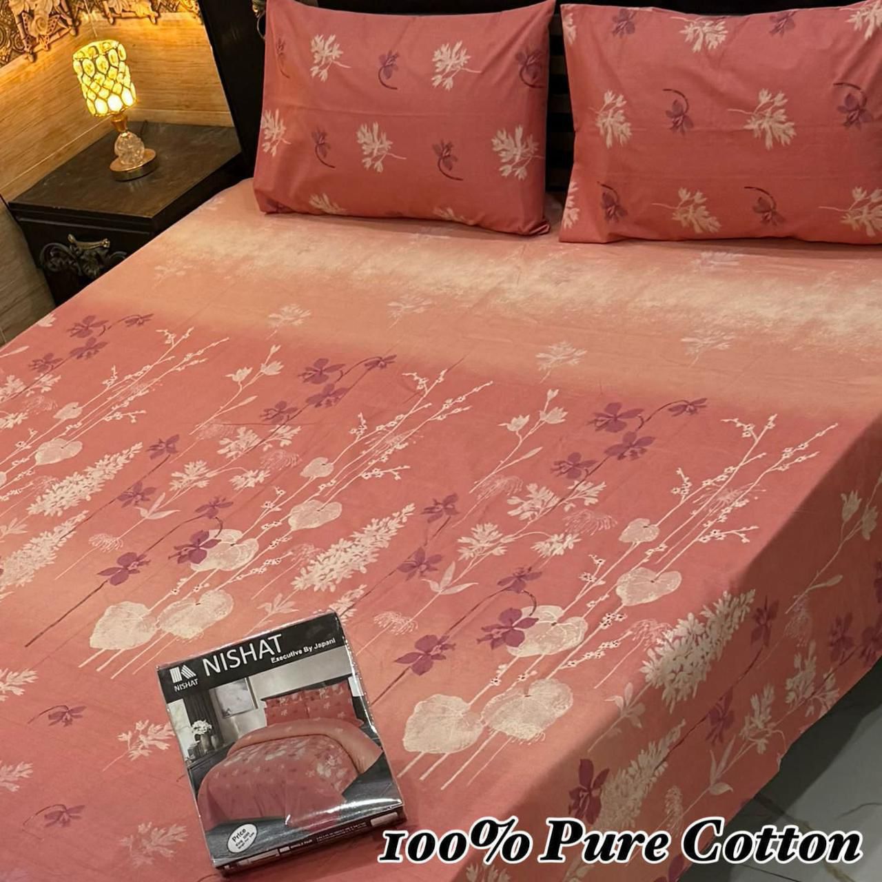 Pure Cotton King Size Bedsheet Set