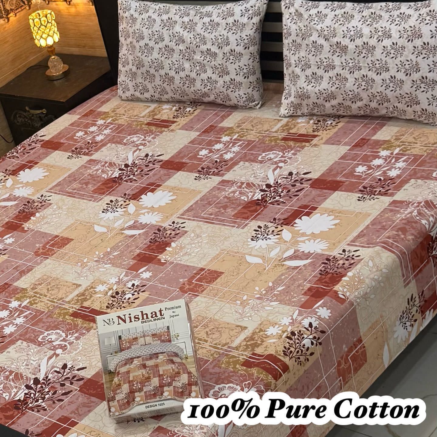 Pure Cotton King Size Bedsheet Set