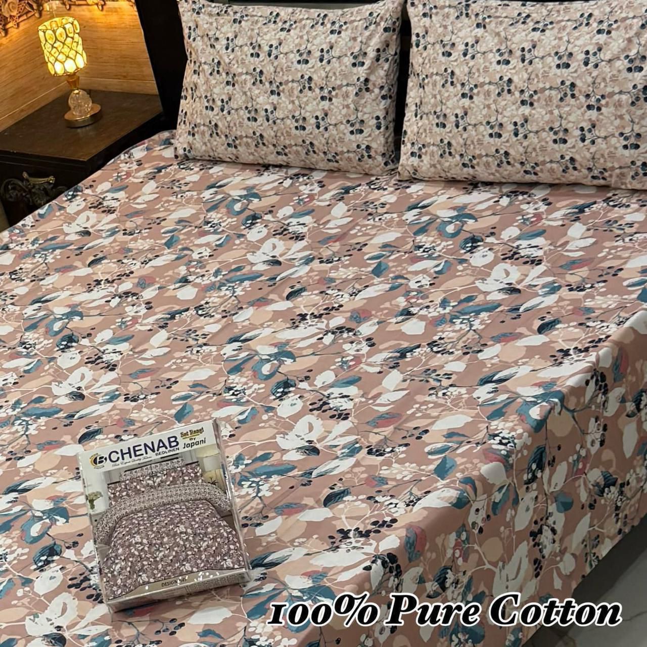Pure Cotton King Size Bedsheet Set