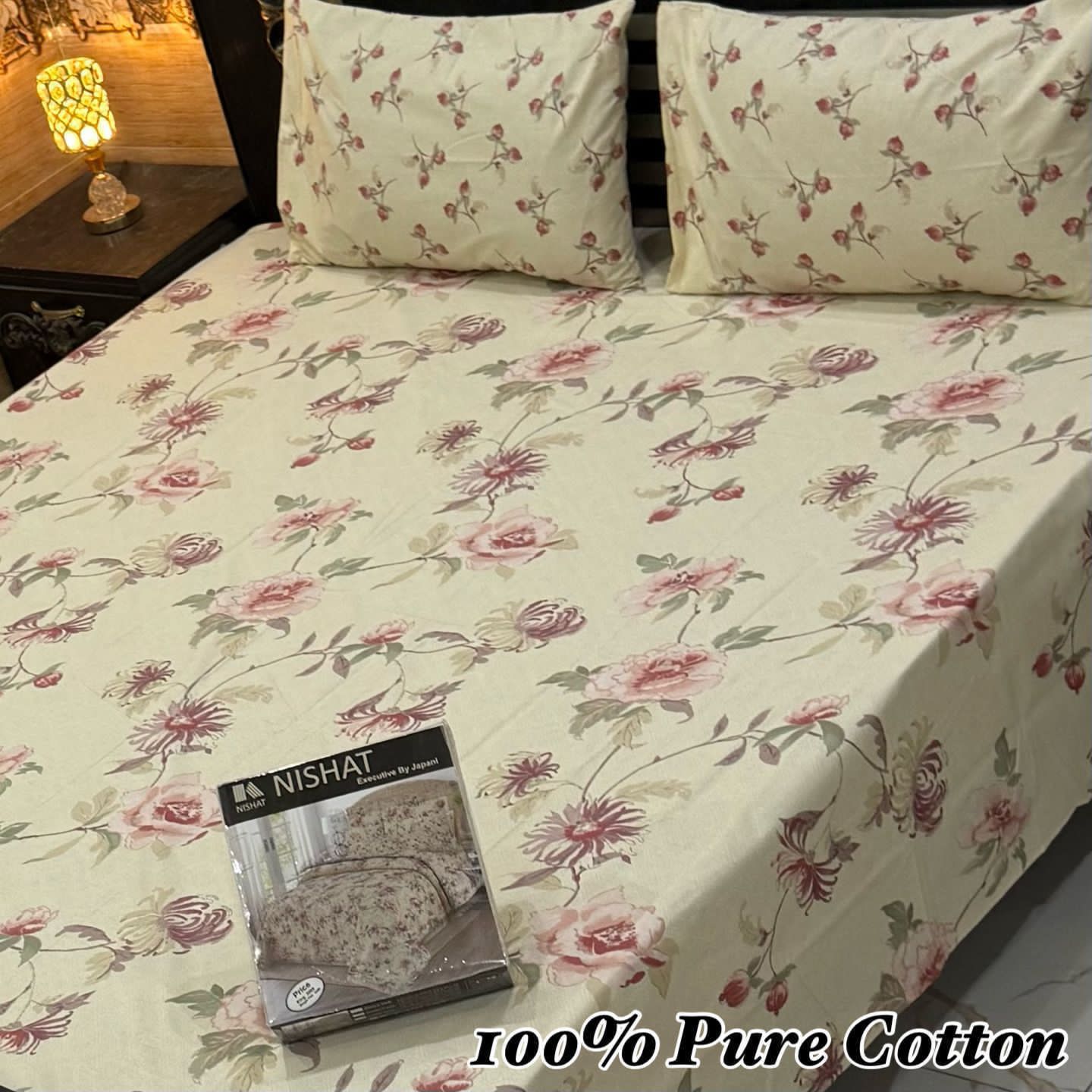 Pure Cotton King Size Bedsheet Set