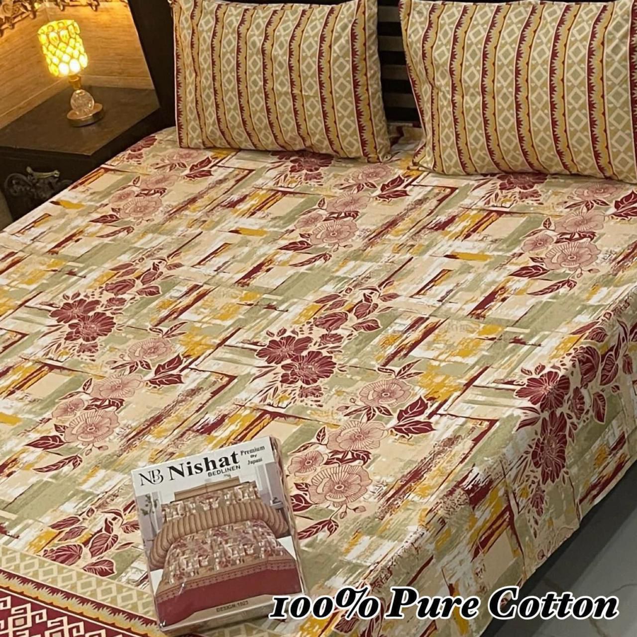 Pure Cotton King Size Bedsheet Set