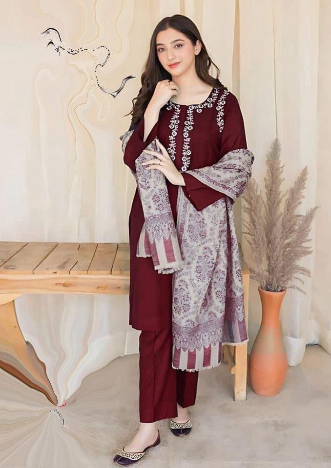 ASLING Luxury Embroidered Lawn Suit